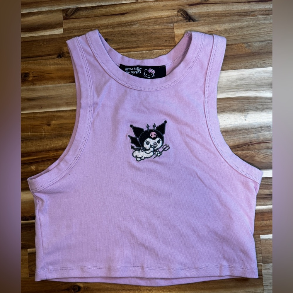 Kuromi Crop Tank Top | Hello Kitty & Friends x Forever 21 | Pink & Black | M